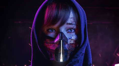 Neon Mask Photography Hd 4k Hd Wallpaper