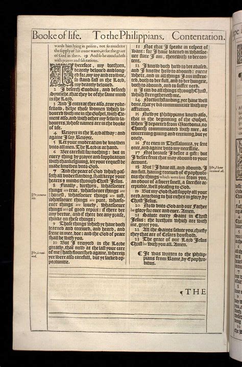 THE EPISTLE OF PAVL THE APOSTLE TO THE PHILIPPEANS. (ORIGINAL 1611 KJV)