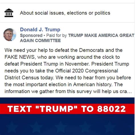 Facebook Removes Deceptive Trump Census Ads Bbc News