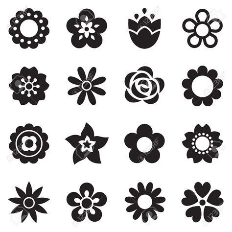 Free Silhouette Simple Flower Svg SVG PNG EPS DXF File