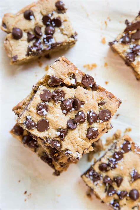Gluten Free Peanut Butter Chocolate Chip Cookie Bars The Roasted Root