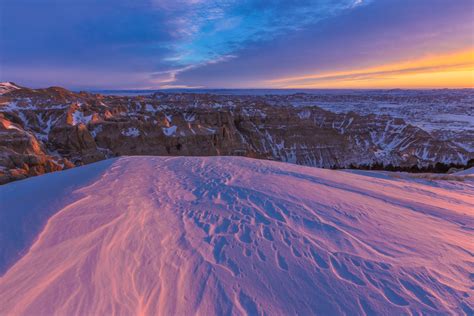 Winter Sunset At Badlands National Park • Dan Sorensen