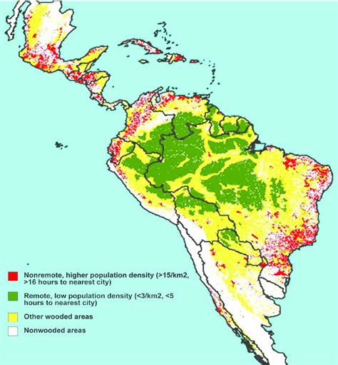 Forest And Population Overlay In Latin America Download Scientific