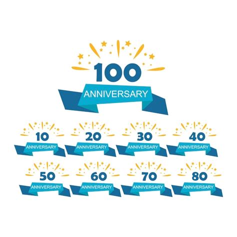 Premium Vector 100 Years Anniversary Celebration Template Vector