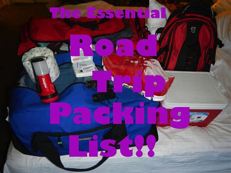 a list of essential items for every road tripper trip