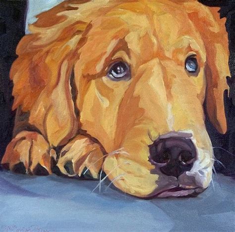 Pet Portrait Golden Retriever Dog Art Print In 2020 Dog Portraits