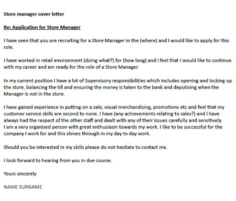 We did not find results for: Store Manager Cover Letter Example - icover.org.uk