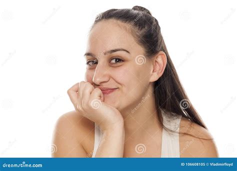 Shy Smile Stock Image Image Of Lovely Hair Happy 106608105