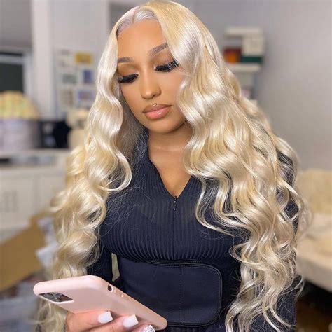 Frontal Wig Brazilian Straight Lace Front Human Hair Wigs For Black Women Honey Blonde Body