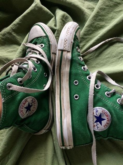 Pin By Holly On Footwearr In 2021 Green Converse Hype Shoes