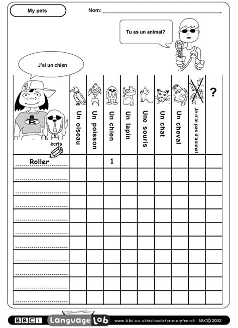 A superb range of free printable maths worksheets ks2, covering all aspects of the maths that your child needs to know. Primary French Printable worksheet