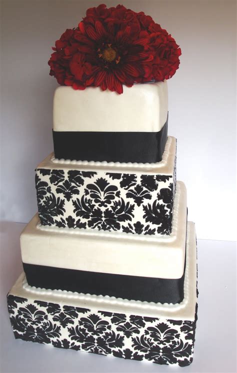 Black Damask Wedding Cake Thats My Cake