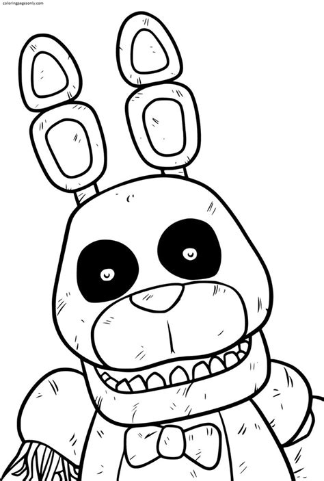 Fnaf Coloring Pages Springtrap Freddy Bonnie Five Nights Spring
