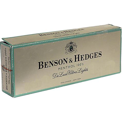 Benson And Hedges Deluxe Ultra Lights Menthol Cigarettes 100s Flip Top