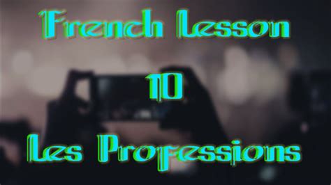 #10 Les Professions l Jobs in French (basic French vocabulary from ...