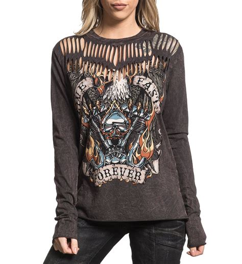 Long Sleeve Shirts For Women Long Sleeve Tops For Women Affliction