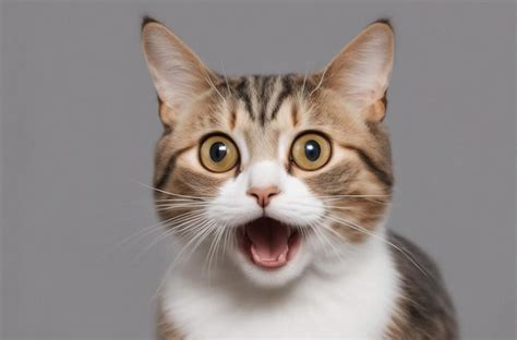 Premium Ai Image Portrait Of A Funny Surprised Cat Closeup Cute Cat