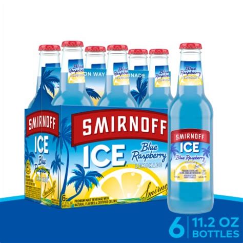 Smirnoff Ice Blue Raspberry Lemonade Flavored Hard Beverage 6 Bottles