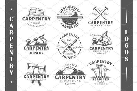 9 Modern Carpentry Logos Vol1 Branding And Logo Templates Creative