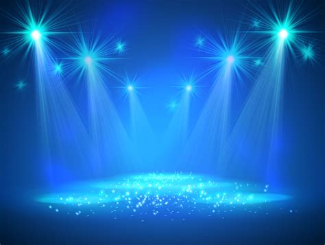 Blue Dream Stage Lighting Background Vector Blue Dream Stage
