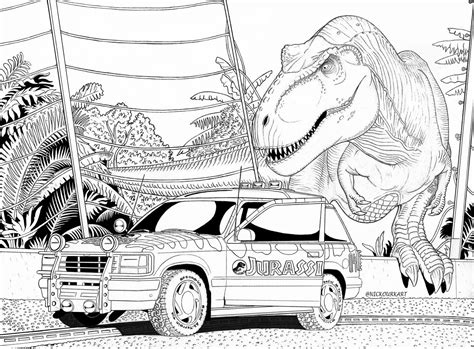 Jurassic World Dinosaur Coloring Pages Feuilles De Coloriage