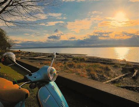 Watching The Sunset On Our Vespa Ridecolorfully