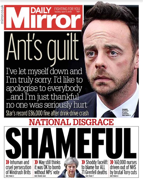 The Mirror Tomorrow S Front Page Shameful Facebook