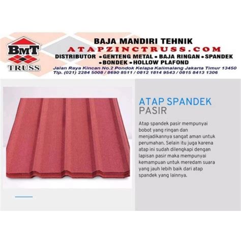 Jual Atap Spandek Pasiran Mm Atap Metal Spandek Pasir Shopee