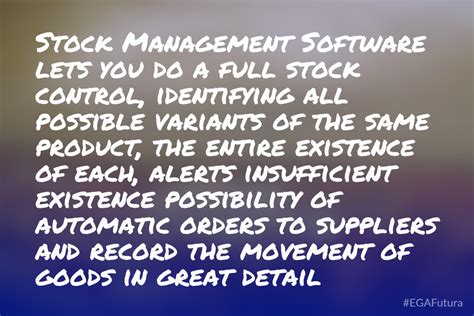 What Is Stock Management Software Ega Futura