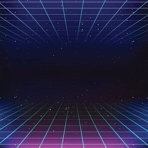 80s Retro Sci Fi Background Vector Art Illustration New Retro Wave
