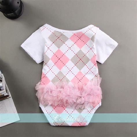 2020 Baby Girl Romper Kids Plaid Party Wear Rompers With Ruffles Waist