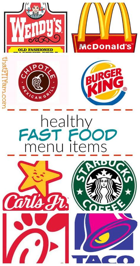 Fast food gets a bad rap for being unhealthy, but there are healthy fast food options at chains like mcdonald's, pizza hut, and sonic. Healthy Fast Food Choices for that Lunch Break - That Fit Fam