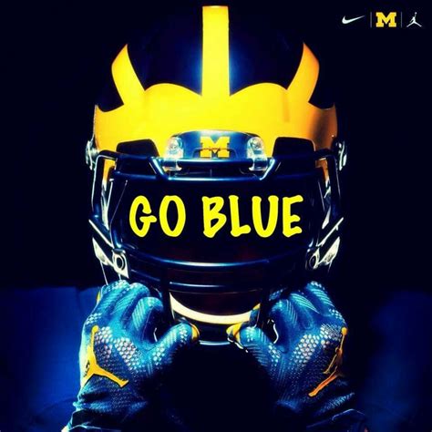Go Blue Michigan Football Helmet U Of M Football Michigan Sports College Football Teams