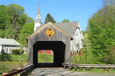 Covered Bridge And Church Conway Ma Covered Bridges