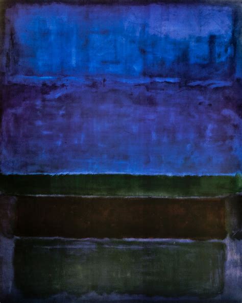 Mark Rothko Blue Green And Brown Abstrakte Kunst Malerei Idee Farbe