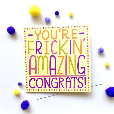 Funny Congrats Card Congratulations Card Well Done Card Etsy Hong Kong