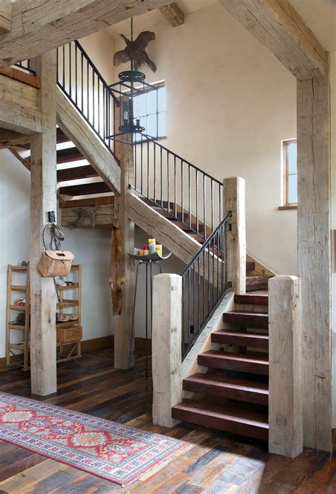 Boulder County Ranch Rustic Staircase Denver By Rmt Architects