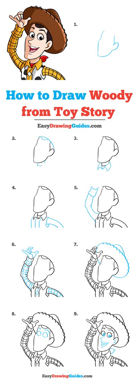 How To Draw Woody From Toy Story Really Easy Drawing Tutorial