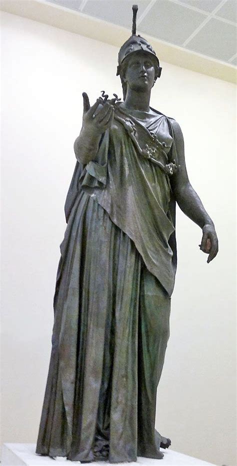 Athena Bronze Statue Archaeological Museum Of Piraeus Greece