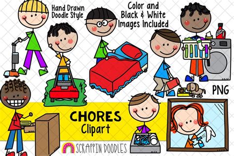 Household Chores Clipart Doodle Boys Chores Clipart