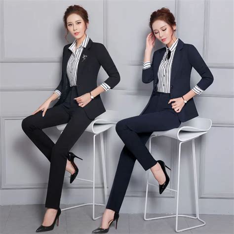 Buy Formal Pantsuits For Ladies Office Autumn Winter