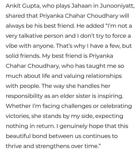 Priya On Twitter Such Beautiful Words For Priyankachaharo Ankit Is Rarely Expressive But