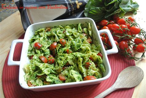 Pasta Con Pesto Di Rucola E Pomodorini Fantasia In Cucina Con Valentina