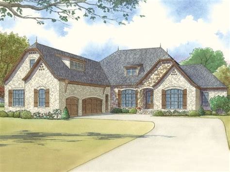 074h 0024 One Story European House Plan Stone House Plans Country