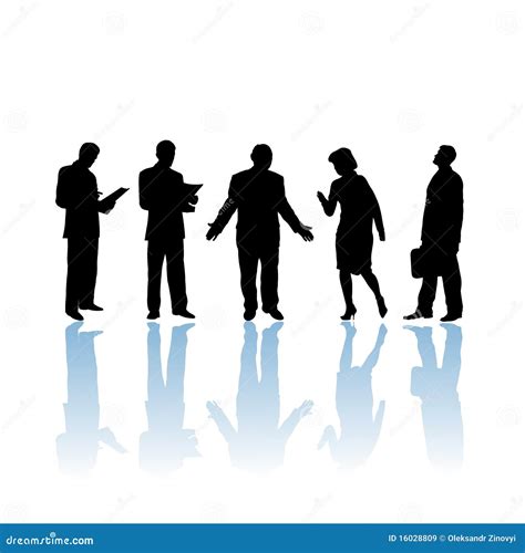 Businessman Silhouette Stock Vector Illustration Of Folder 16028809
