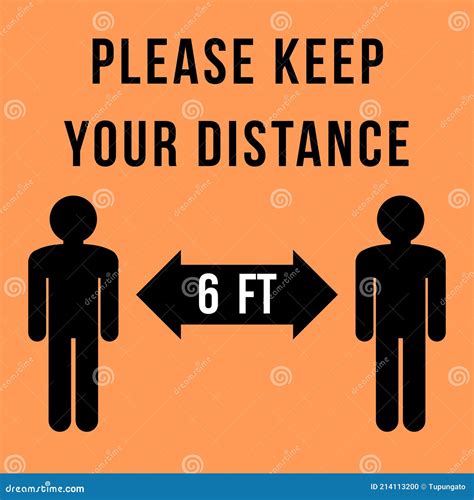Please Keep Your Distance Stock Vector Illustration Of Distancing