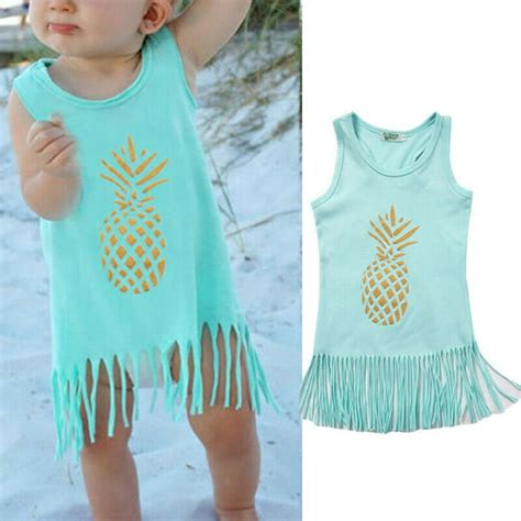 Focusnorm 0 5t Baby Girls Princess Beach Dress Kids Casual Sundress