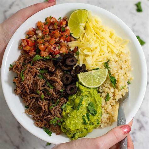 Low carb, keto friendly, gluten free. Best Keto Burrito Bowl Recipe - Delicious Low-Carb Beef Mexican Dish!