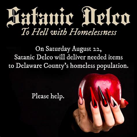Satanic Delco Founder On The Groups ‘to Hell With Homelessness