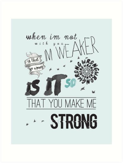 One direction perfect lyrics & video : "Strong - One Direction Lyrics Collage" Art Prints by ...